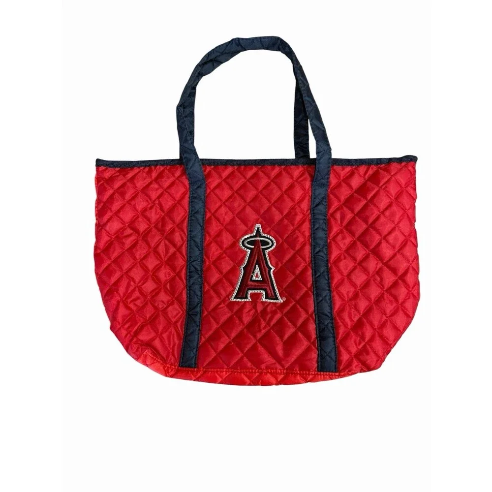 ANAHEIM ANGELS QUILTED TOTE BAG - 19x12x6.5